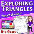Exploring Triangles Video Lesson Worksheet | 6th grade