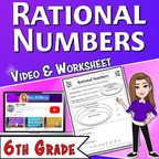 Classify Rational Numbers Video Lesson Worksheet | 6th grade
