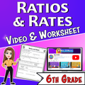 Ratios & Rates Video Lesson Worksheet | 6th grade