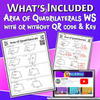 Area of Quadrilaterals Video Lesson Worksheet | 6th grade