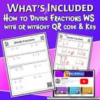 Divide Fractions Video Lesson Worksheet | 6th grade