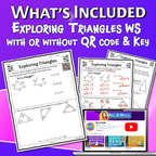 Exploring Triangles Video Lesson Worksheet | 6th grade