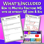 Multiply Fractions Video Lesson Worksheet | 6th grade