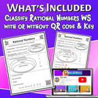 Classify Rational Numbers Video Lesson Worksheet | 6th grade