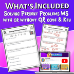 Solving Percent Problems Video Lesson Worksheet | 6th grade