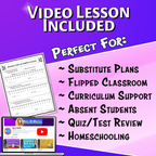 Absolute Value & Additive Inverse Video Lesson Worksheet | 6th grade