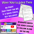 Absolute Value & Additive Inverse Video Lesson Worksheet | 6th grade