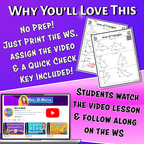Area of Triangles Video Lesson Worksheet | 6th grade