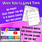 Divide Fractions Video Lesson Worksheet | 6th grade