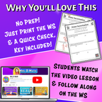 Prime Factorization Video Lesson Worksheet | 6th grade