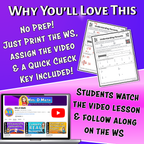 Understanding Percents Video Lesson Worksheet | 6th grade