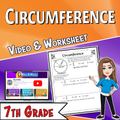 Circumference Video Lesson Worksheet | 7th grade