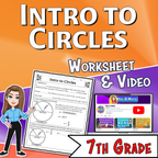 Intro to Circles Video Lesson Worksheet | 7th grade