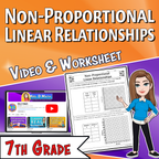 Non-Proportional Linear Relationships Video Lesson Worksheet | 7th grade