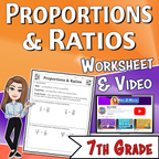 Proportions & Ratios Video Lesson Worksheet | 7th grade