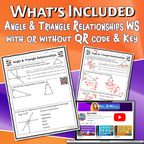 Angle & Triangle Relationships Video Lesson Worksheet | 7th grade
