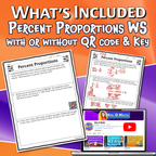 Percent Proportions Video Lesson Worksheet | 7th grade