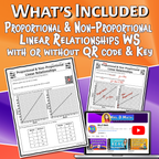 Proportional & Non-Proportional Linear Relationships Video Lesson Worksheet | 7th grade