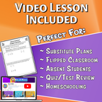 Add & Subtract Integer Fractions Video Lesson Worksheet | 7th grade