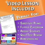 Two-Step Equations & Combine Like Terms Video Lesson Worksheet | 7th grade