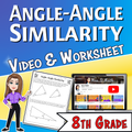 Angle-Angle Similarity Video Lesson Worksheet | 8th grade