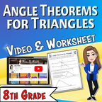 Angle Theorems for Triangles Video Lesson Worksheet | 8th grade