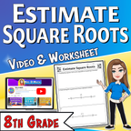 Estimate Square Roots Video Lesson Worksheet | 8th grade
