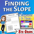 Finding the Slope Video Lesson Worksheet | 8th grade