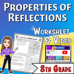 Properties of Reflections Video Lesson Worksheet | 8th grade