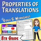 Properties of Translations Video Lesson Worksheet | 8th grade
