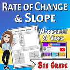 Rate of Change & Slope Video Lesson Worksheet | 8th grade