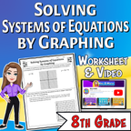 Solving Systems of Equations by Graphing Video Lesson Worksheet | 8th grade