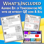 Algebraic Representations of Transformations Video Lesson Worksheet | 8th grade