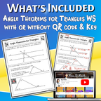 Angle Theorems for Triangles Video Lesson Worksheet | 8th grade