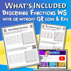 Describing Functions Video Lesson Worksheet | 8th grade