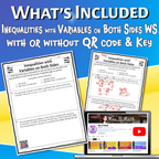 Inequalities with Variables on Both Sides Video Lesson Worksheet | 8th grade