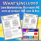 Linear Non-proportional Relationships Video Lesson Worksheet | 8th grade