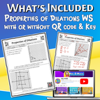Properties of Dilations Video Lesson Worksheet | 8th grade