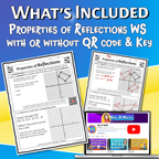 Properties of Reflections Video Lesson Worksheet | 8th grade