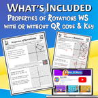 Properties of Rotations Video Lesson Worksheet | 8th grade