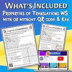 Properties of Translations Video Lesson Worksheet | 8th grade
