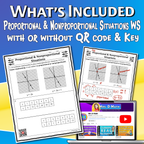Proportional & Non-proportional Situations Video Lesson Worksheet | 8th grade