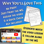 Parallel Lines & Transversals Video Lesson Worksheet | 8th grade