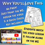 Scatter Plots Video Lesson Worksheet | 8th grade