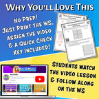 Solving Systems of Equations by Graphing Video Lesson Worksheet | 8th grade