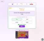 Conversion Quest | Fraction, Decimal & Percent Conversions | 6th Grade