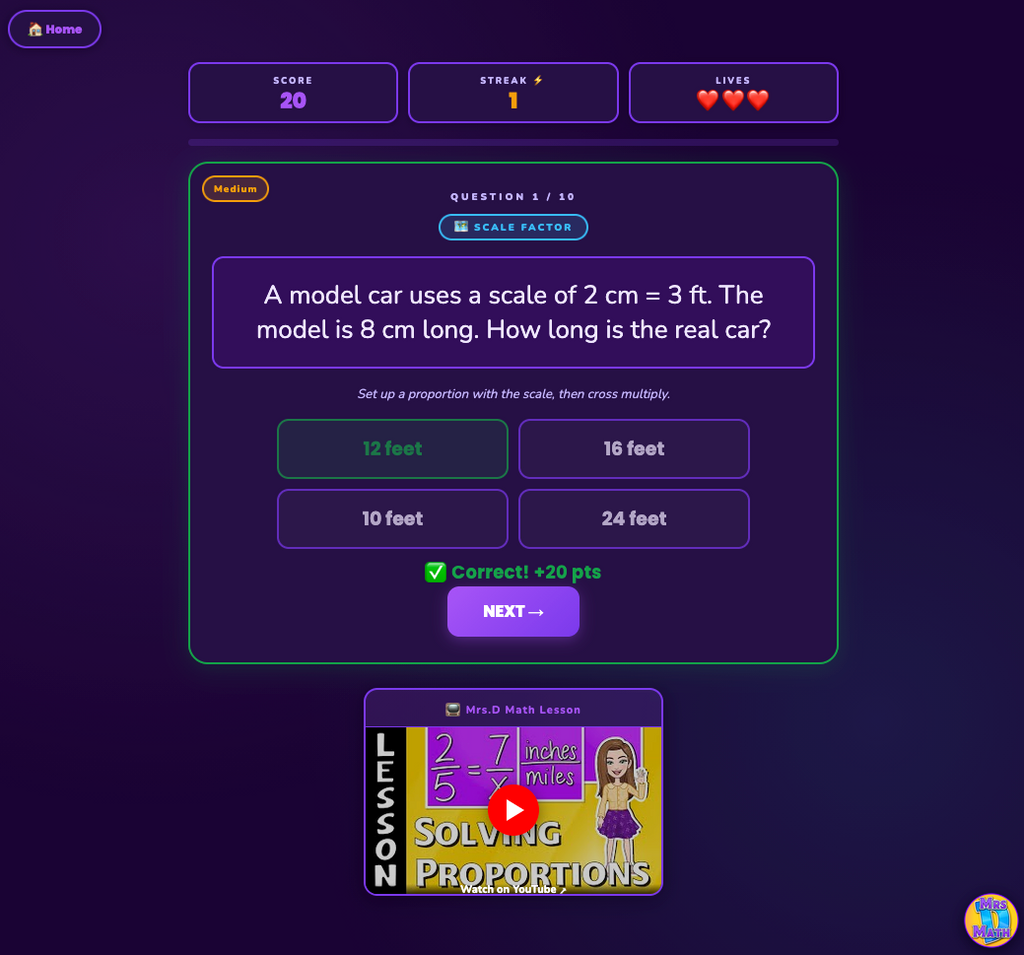 Cross Quest | Solving Proportions | 6th Grade