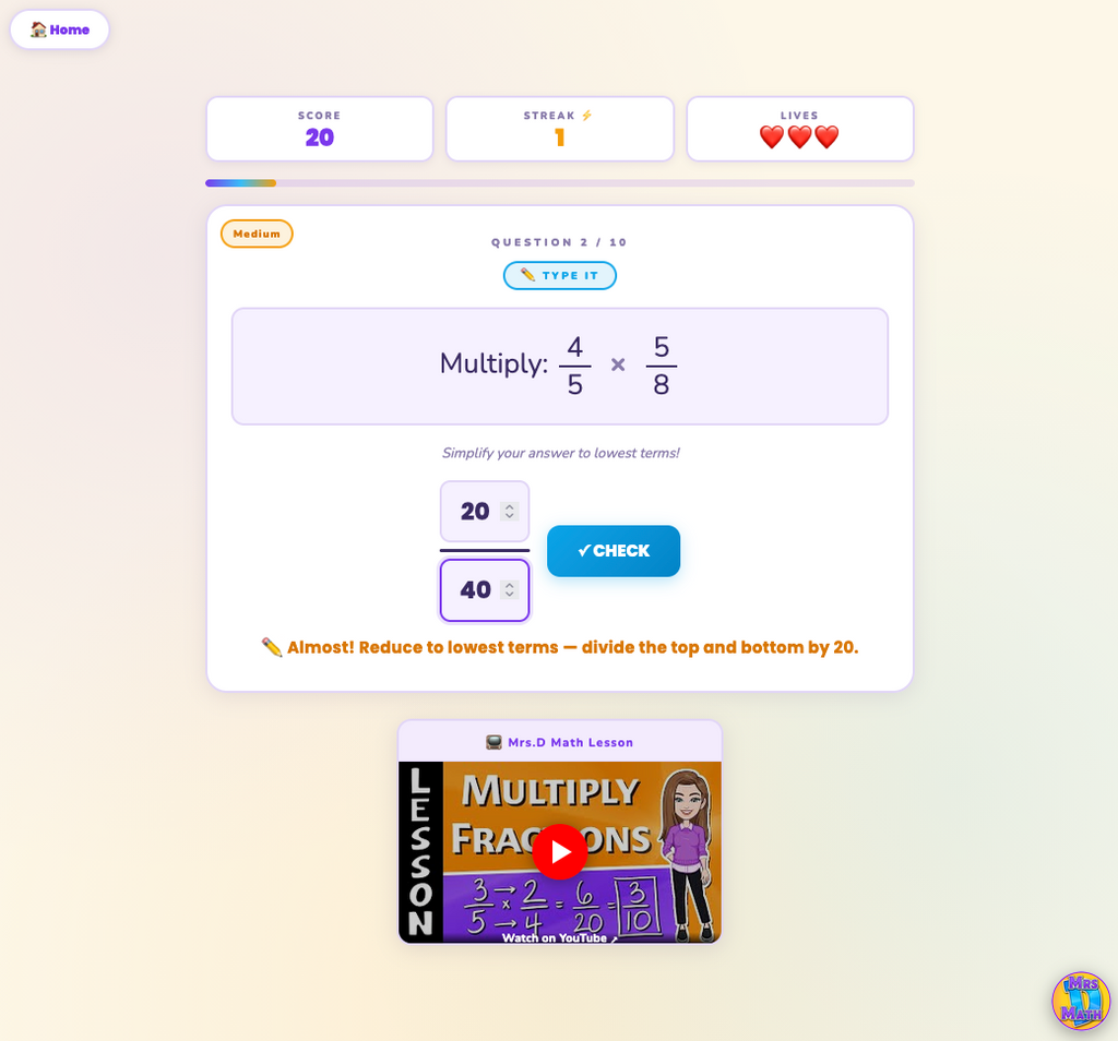 Fraction Fusion | Multiplying Fractions | 6th Grade