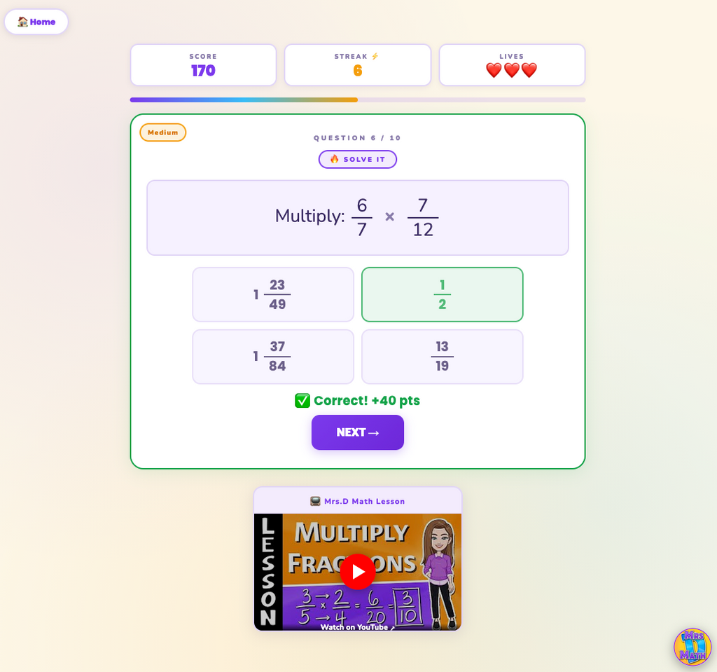 Fraction Fusion | Multiplying Fractions | 6th Grade