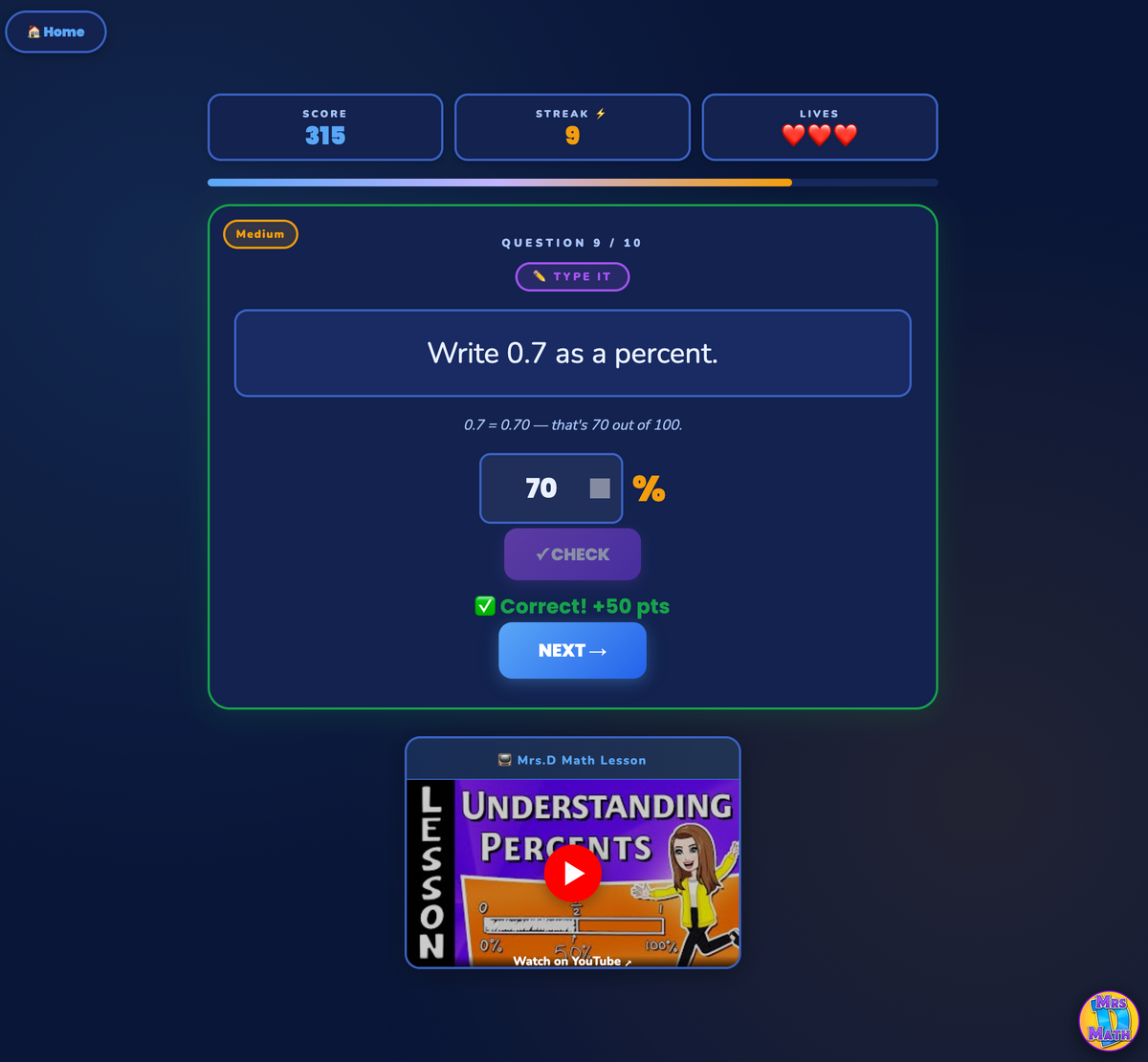 Hundred Hustle | Understanding Percents | 6th grade
